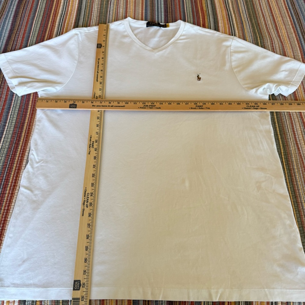 White Polo by Ralph Lauren Men's V-neck Short Sleeve T-shirt 2XLT NEW! - Picture 7 of 12